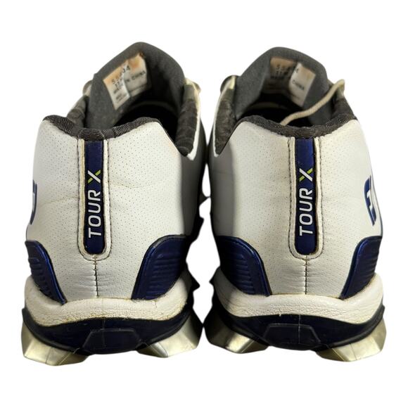 FootJoy Tour X Golf Shoes Men’s 11M White Navy Cleated 55404 - Picture 5 of 7